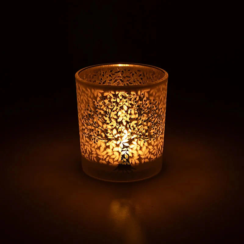 Kerzenhalter „Lebensbaum“ – gefrostet &; metallic
