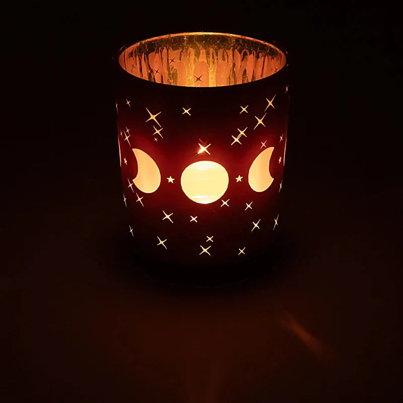 Candle Holder Moon Phases -- 10x12.5 cm