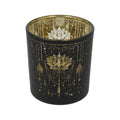 Kerzenhalter „Mystical Lotus“ – gefrostet & metallic (Glas)
