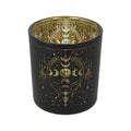 Kerzenhalter „Mystical Moon Phases“ – gefrostet & metallic (Glas)