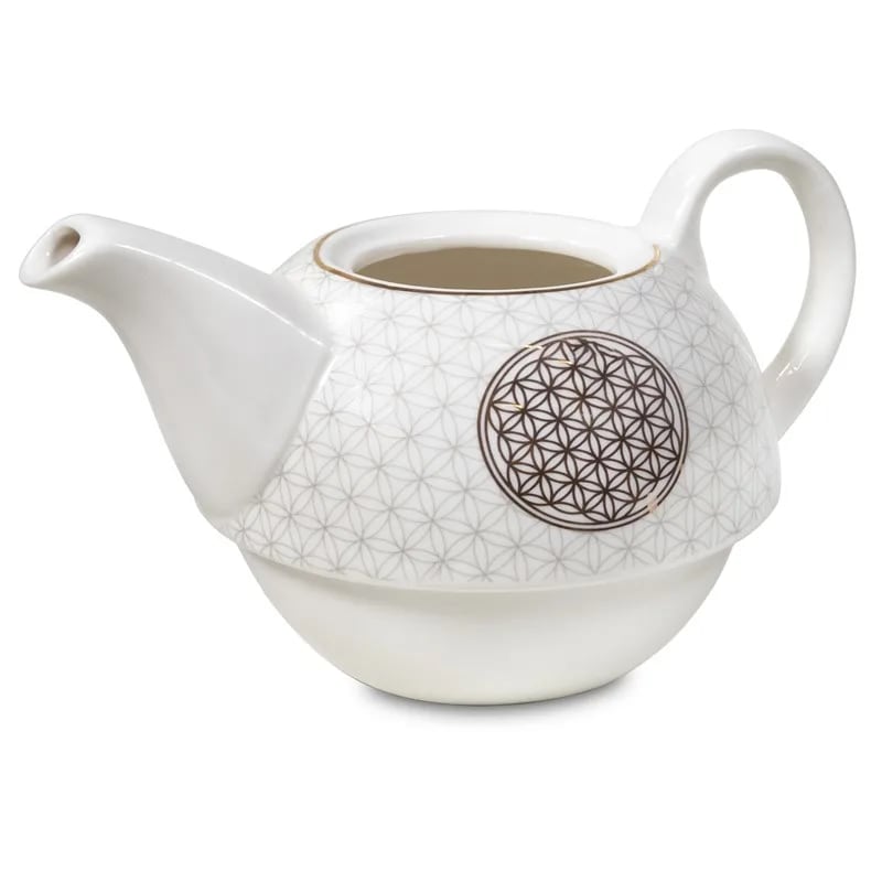 Tea for One Blume des Lebens aus Bone China Porzellan