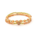 Partnerarmband‑Set Sonnenstein & Hämatit – Verbindung, Balance & gemeinsame Stärke