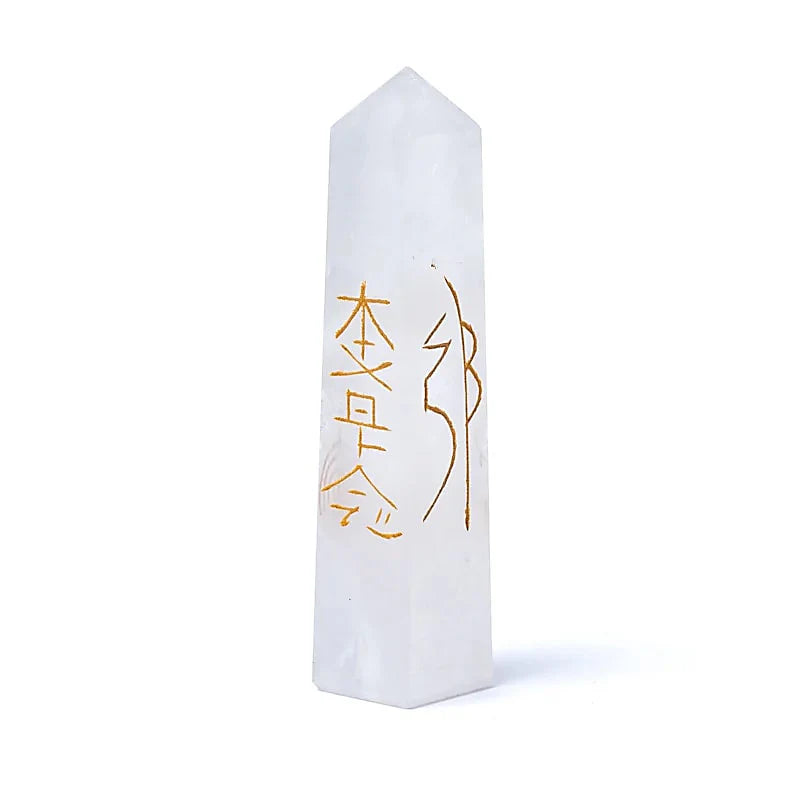 Reiki Obelisk Bergkristall -- 7.5x10cm
