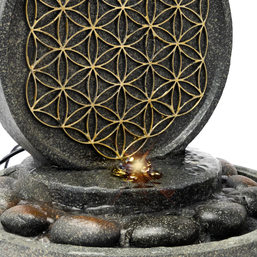 Zimmerbrunnen Blume des Lebens – Ruhe, Harmonie & fließende Energie