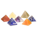 Set mit 7 Chakrasteine – pyramidenförmig - Geschenkset