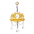Sonnenfänger mit Lotos, Amethyst & Kristallkugeln – Licht, Harmonie & himmlische Energie