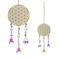 Sonnenfänger mit Blume des Lebens & Amethyst – Licht, Harmonie & Energiefluss