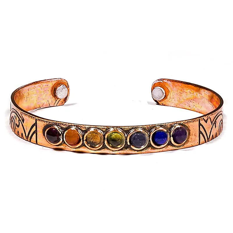 Kupferarmband – 7 Chakren & Magnetkraft
