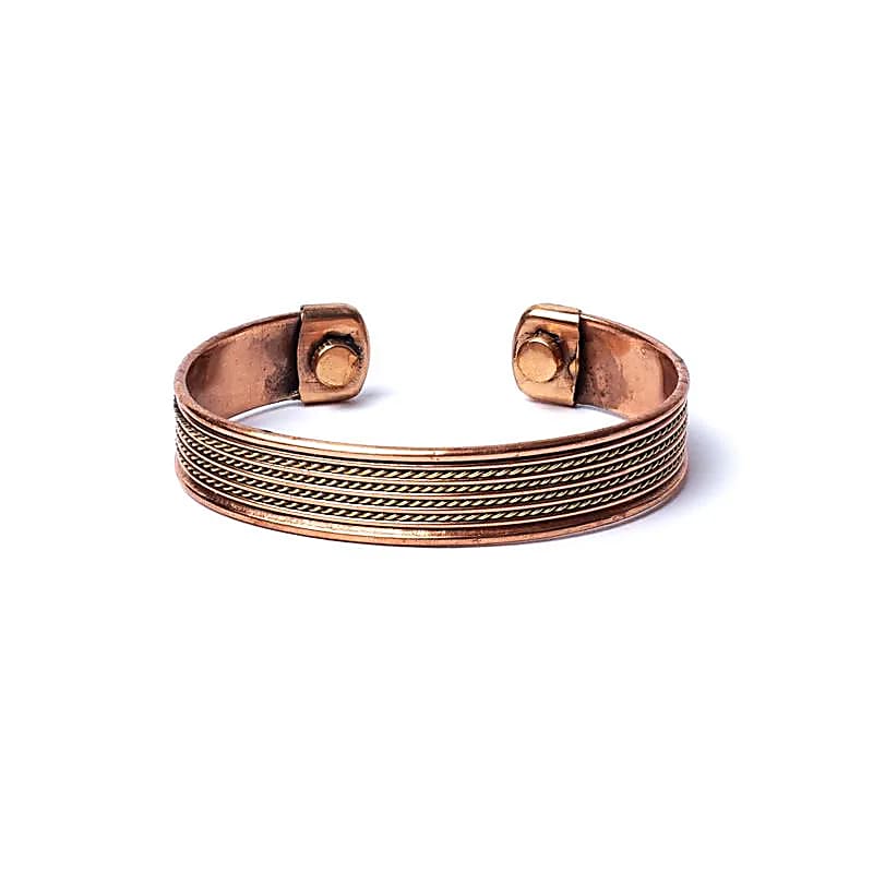 Kupferarmband – Vier Kordeln & Magnetkraft