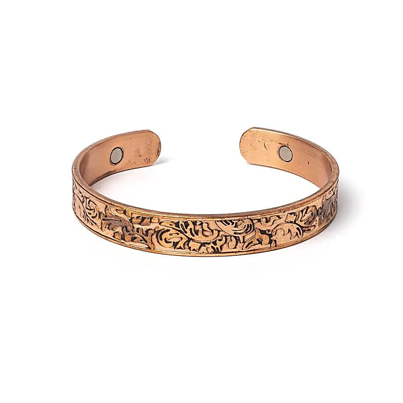 Kupferarmband – Blätter & Magnetkraft