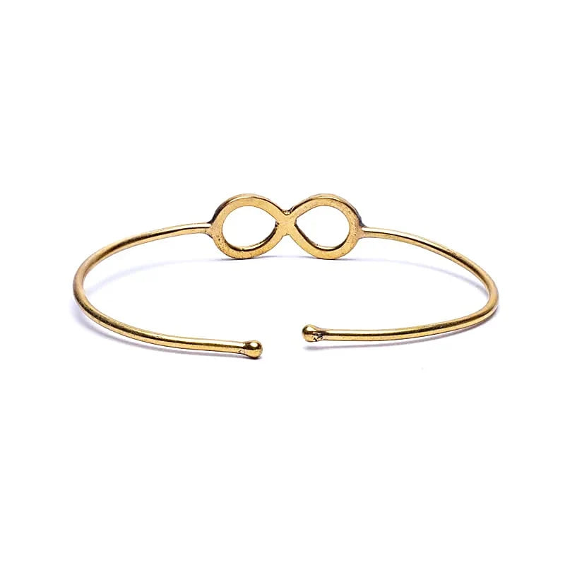 Infinity Armband aus Messing – Goldfarben & verstellbar | Symbol der Unendlichkeit