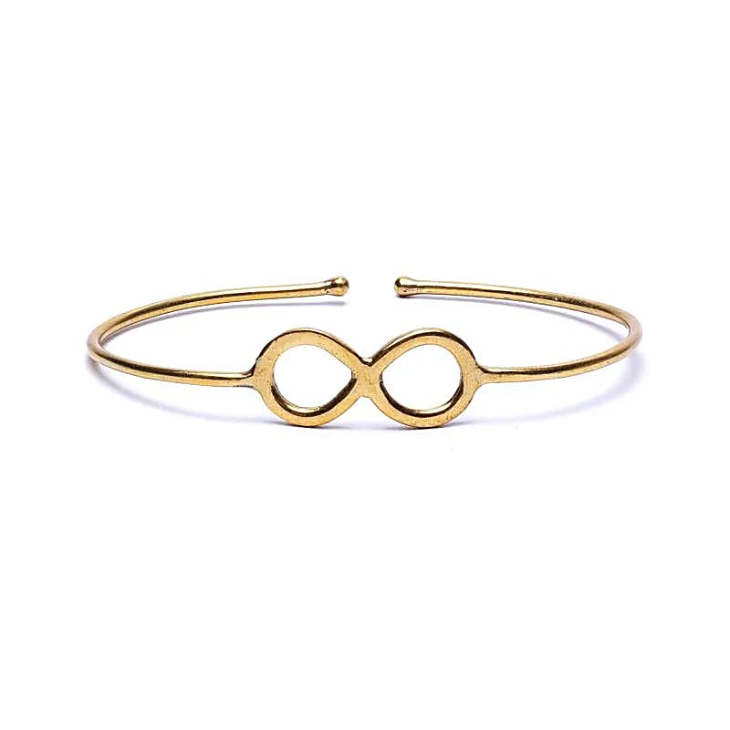 Infinity Armband aus Messing – Goldfarben & verstellbar | Symbol der Unendlichkeit