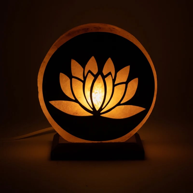 Salzlampe Lotus – mit Kabel & LED