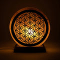 Salzlampe – Blume des Lebens mit Kabel & LED