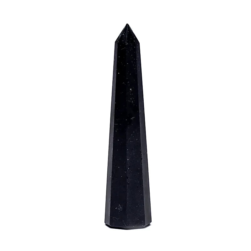 Obelisk schwarzer Turmalin -- 7.5 - 10 cm