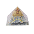 Orgonit Pyramide Angelit mit Engelsflügel -- 8x8x6cm
