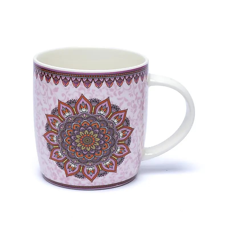 Teetasse mit Sieb Mandala Lila -- ±400 ml