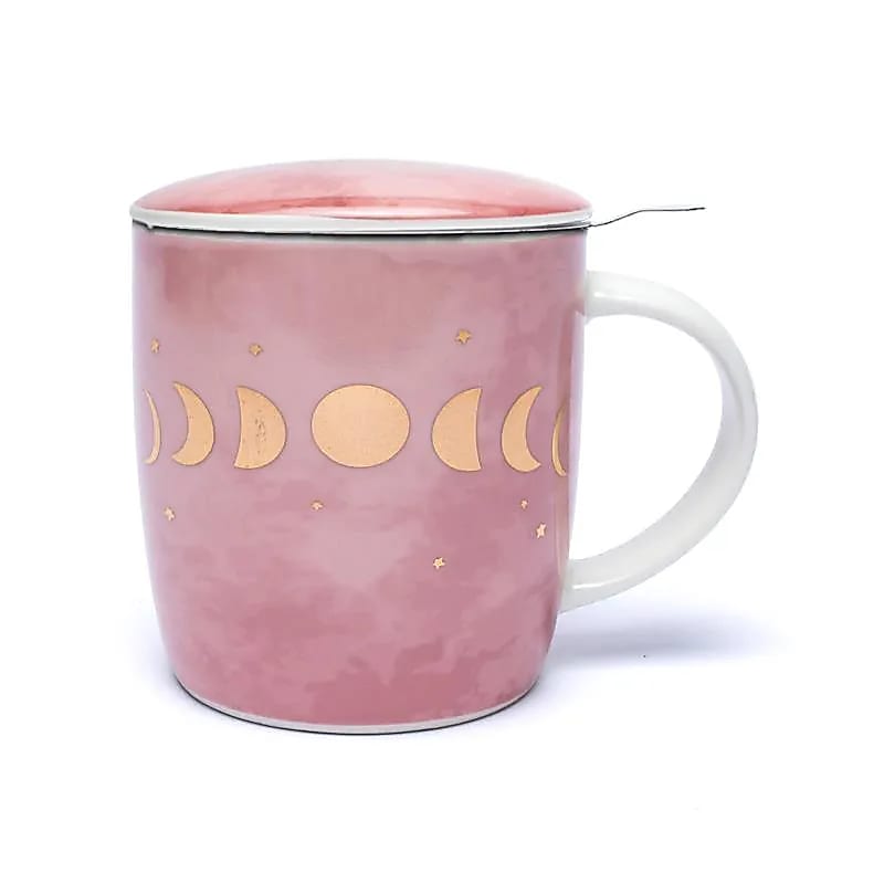 Teacup with Infuser and Lid Moon Phases -- ±400 ml