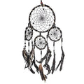 Black Dreamcatcher with Feathers M
