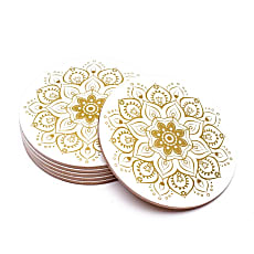 Untersetzer Mandala weiß Set 6 stück