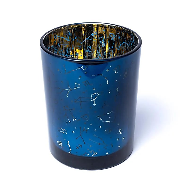 Kerzenhalter „Sternenkonstellation“ – gefrostet & metallic