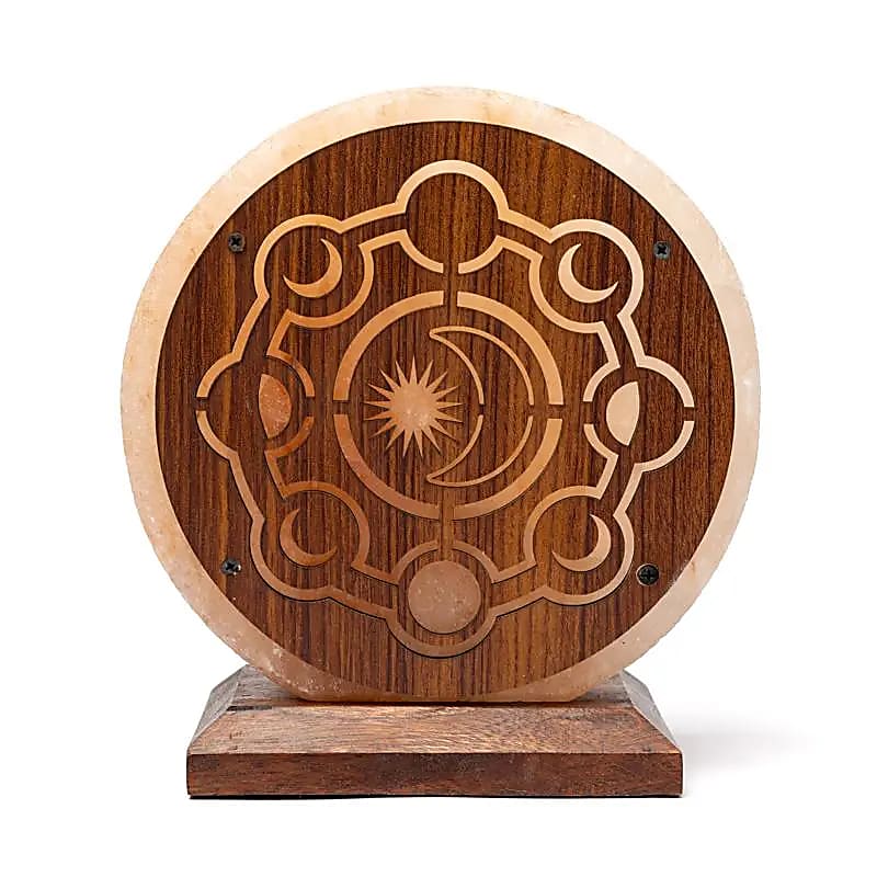 Salzlampe Mondphasen mit Kabel und Leuchtmittel - 5Kg