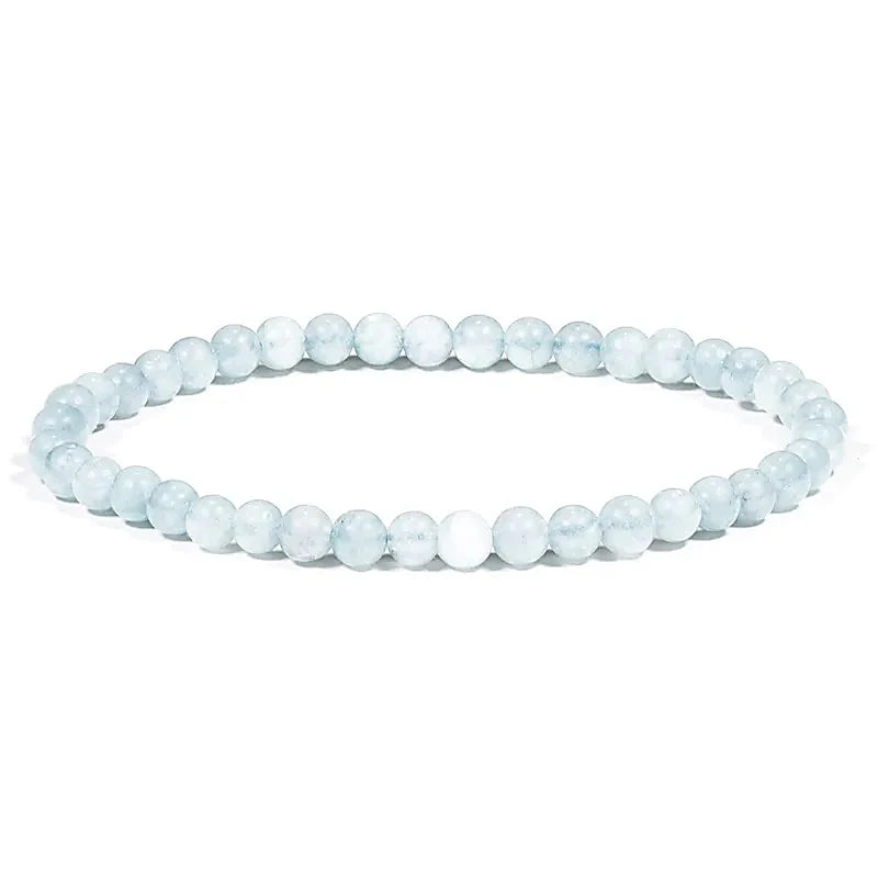 Aquamarin – Armband aus 4 mm Perlen