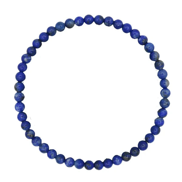 Lapislazuli - Armband elastisch - Perlen 0,4cm - Schutz, Ausgleich und königliche Klarheit