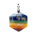 Sechseckiger Chakra‑Anhänger aus Edelstein Balance · Energie · Harmonie · Ausdruck
