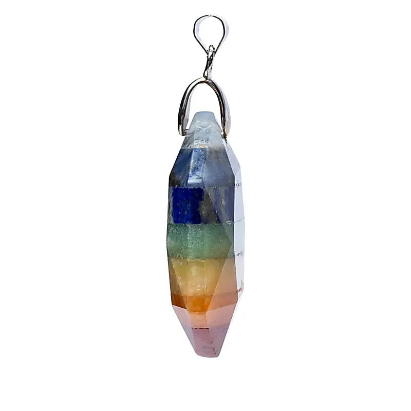 Sechseckiger Chakra‑Anhänger aus Edelstein Balance · Energie · Harmonie · Ausdruck