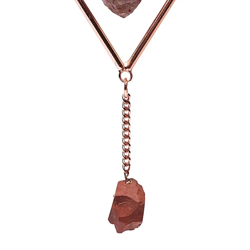 Fensterhänger Mondgöttin mit 7 Chakra-Edelsteinen – Kupferfarbener Sonnenfänger, 47 cm