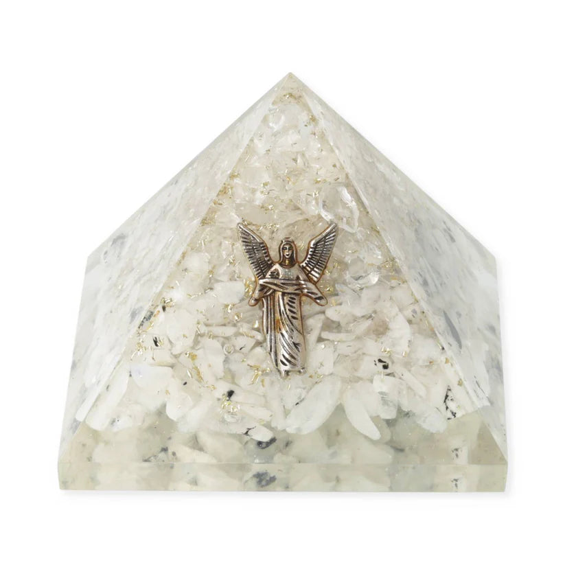 Orgonite Pyramid Ruby in Kyanite -- 7x7x6cm