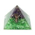 Orgonit‑Pyramide Peridot & Amethyst mit Engel Raphael