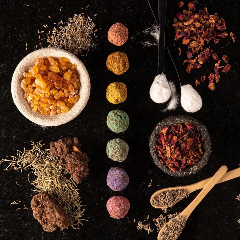 Sagrada Madre Premium 7 Chakra Smudge Bombs -- 58g