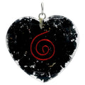 Orgonit‑Anhänger aus Schungit – Herzsymbol · Erdung & Klarheit