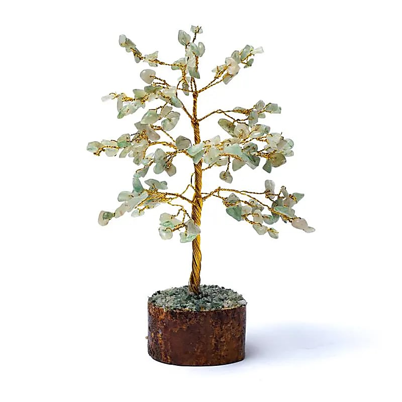 Edelsteinbaum Aventurin – 18 cm – Deko‑Lebensbaum aus echten Kristallen