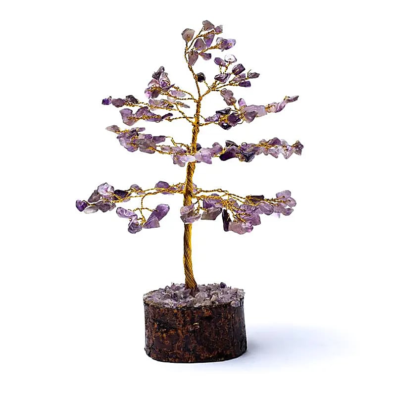 Edelsteinbaum Amethyst – 18 cm – Deko‑Lebensbaum aus echten Kristallen