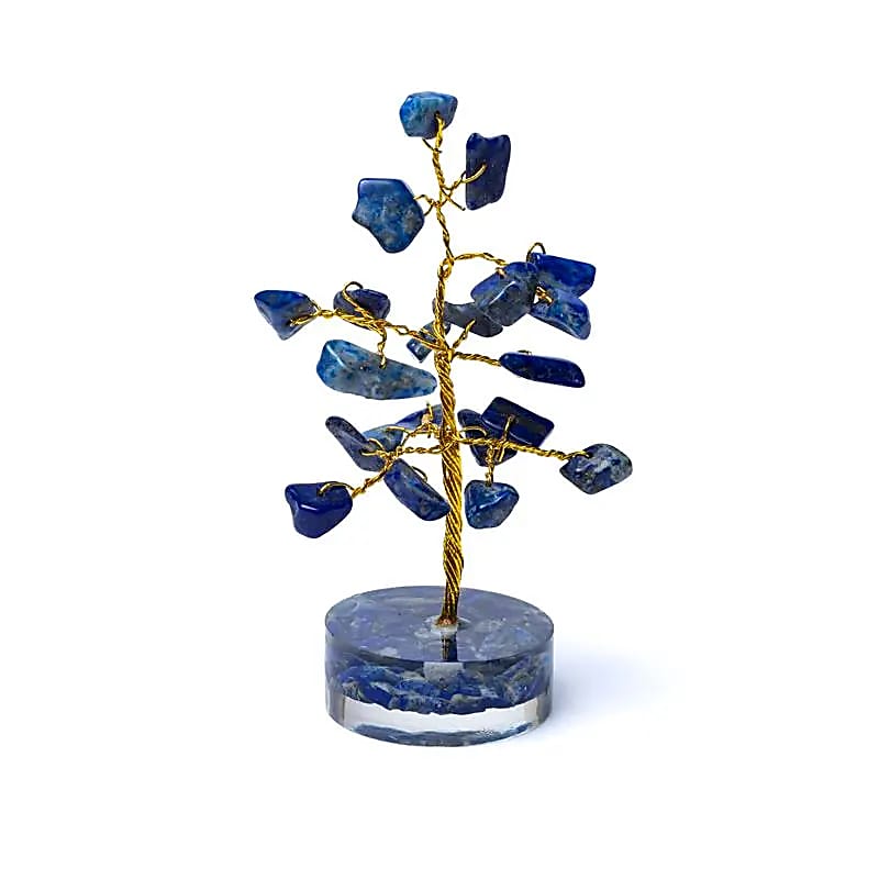 Edelsteinbaum Sodalith – 8 cm – Deko‑Lebensbaum aus echten Kristallen