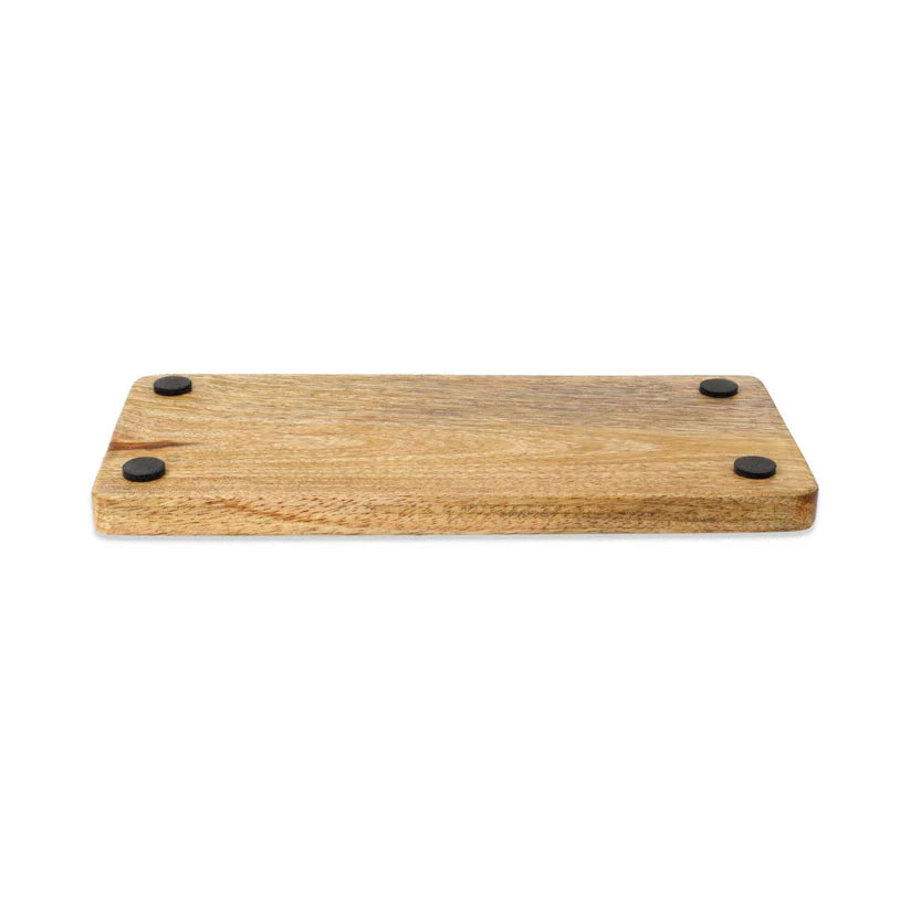 Kartenhalter „Lotus & Amethyst“ – Mangoholz & Edelsteinsplitter