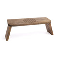Klappbare Meditationsbank – Mangoholz & Blume des Lebens