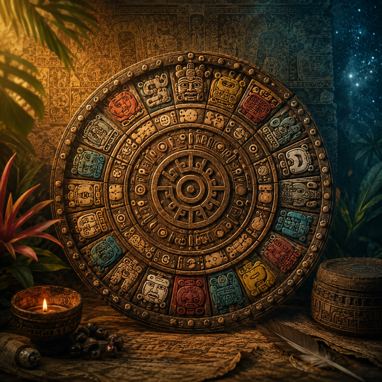 Tzolk’in – Die Reihen des Maya-Kalenders | Laminiertes Arbeitsset