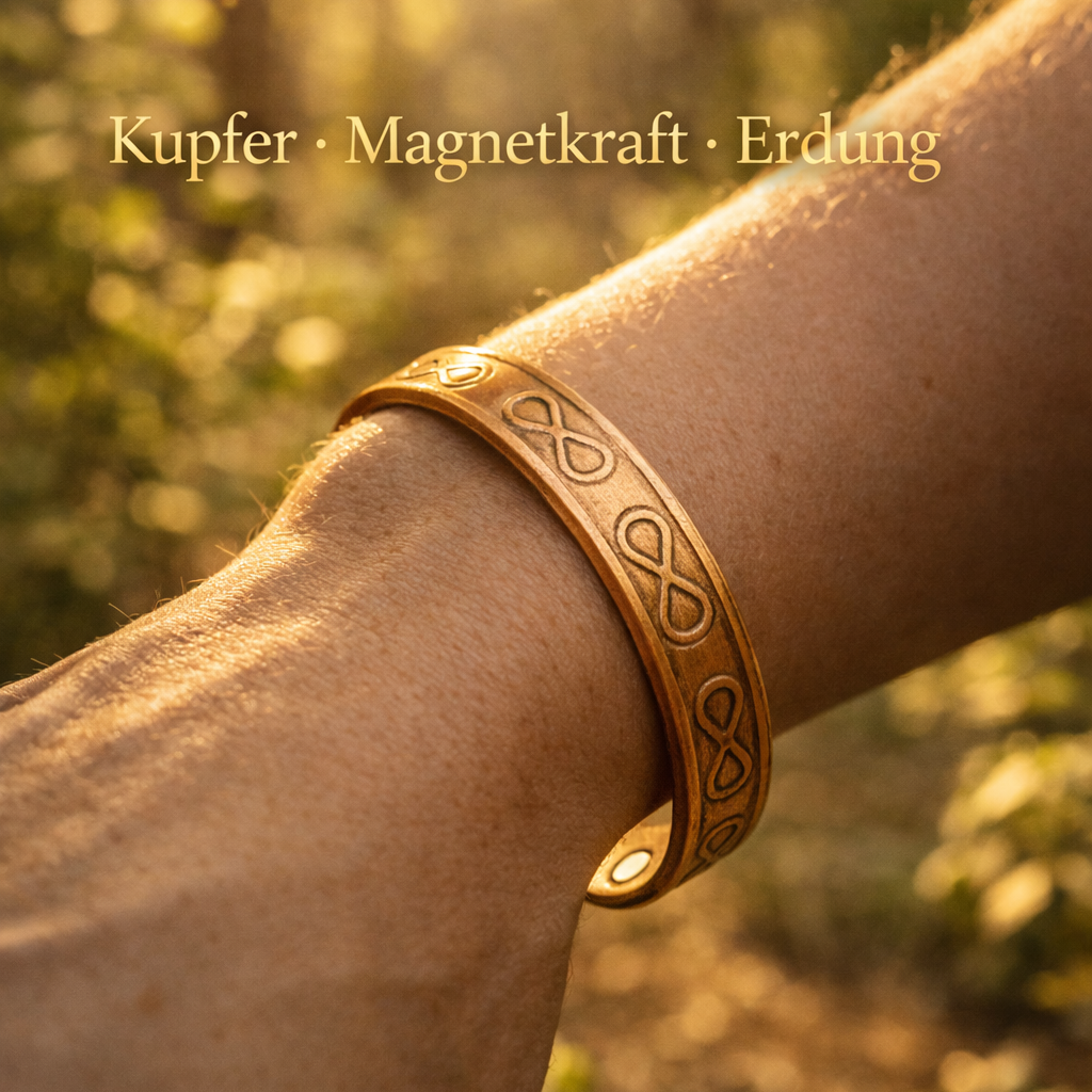 Kupfer-Magnetarmband – Erdung & Regeneration