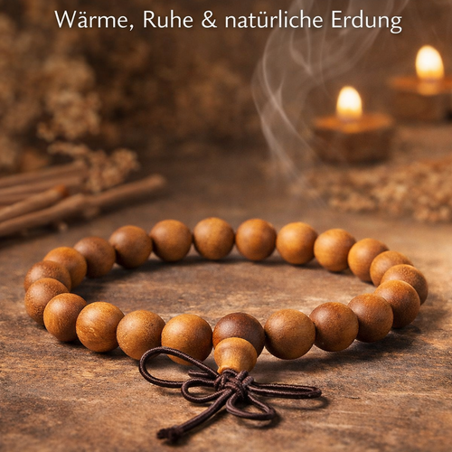 Armband Sandelholz elastisch - Perlen 0.8 cm - Wärme, Ruhe & natürliche Erdung