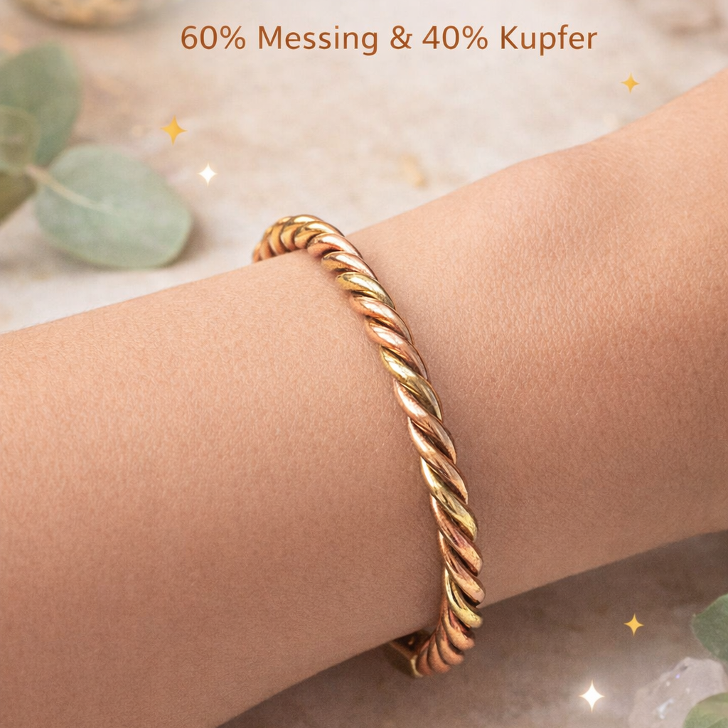 Messing‑Kupfer‑Armband – Energiefluss & Balance