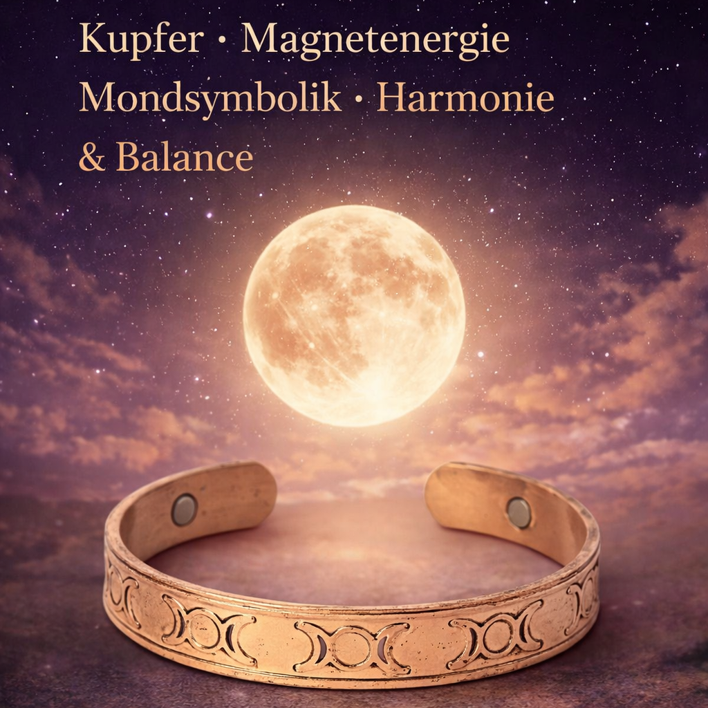 Kupferarmband – Mondphasen & Magnetkraft