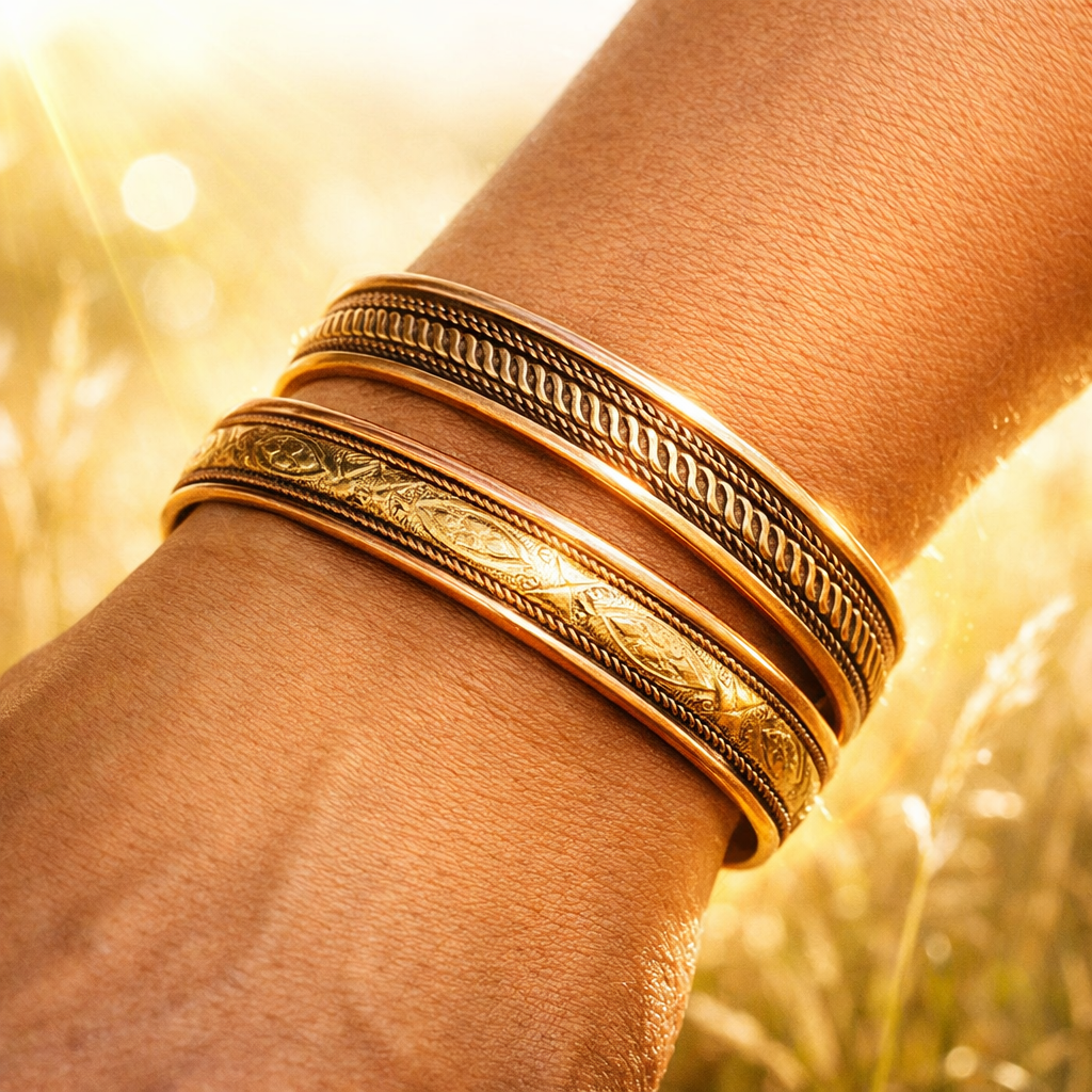 Kupferarmband‑Set – Magnetkraft & Erdung
