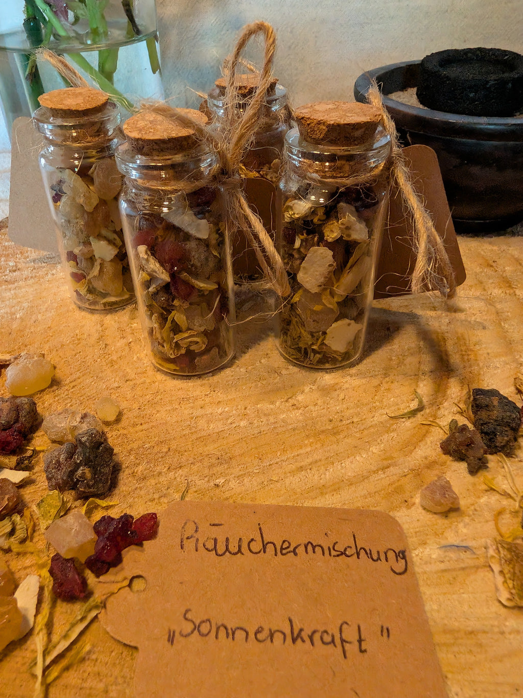 Herbal Incense Blend "Sonnenkraft" – natural herbal composition, warm & aromatic