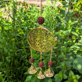 Windspiel mit Rudraksha & Blume des Lebens – Harmonie, Schutz & klare Energie